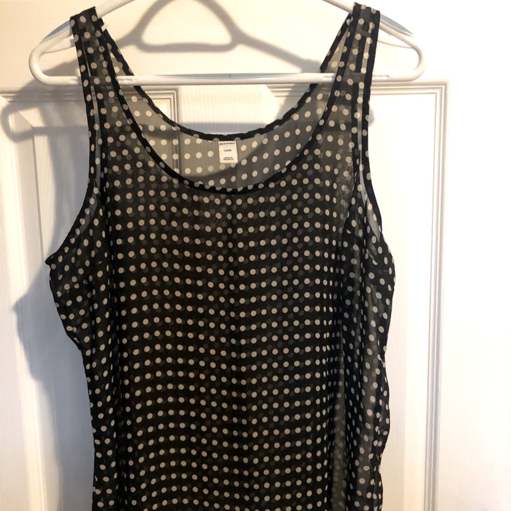 Polka Dot Sheer Tank Top